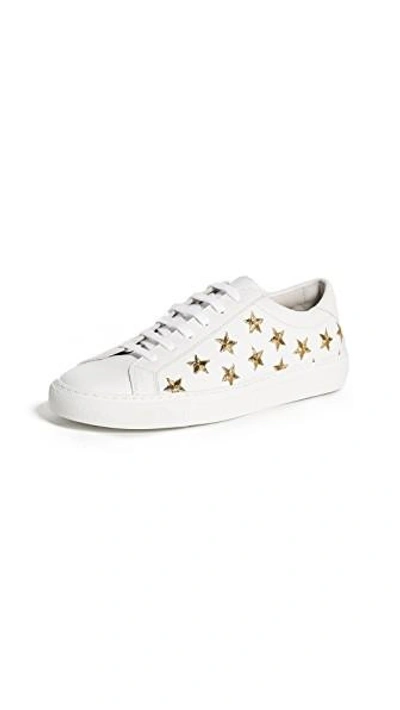 South Parade Star Sneakers In White/gold