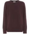 The Row Sibel Wool And Cashmere-blend Sweater In Cocoa