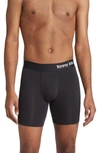 Tommy John 2-pack Cool Cotton 6-inch Boxer Briefs In Black