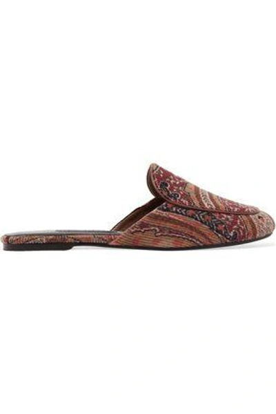 Newbark Woman Liza Paisley-print Corduroy Slippers Multicolor