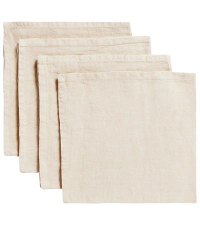Once Milano Set Of 4 Napkins In Whi