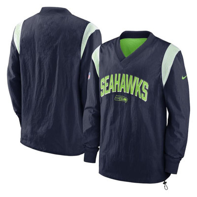 Nike Men's Athletic Stack (nfl Seattle Seahawks) Pullover Jacket In Blue