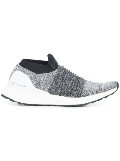 Adidas Originals Ultraboost Laceless Sneakers In White/black