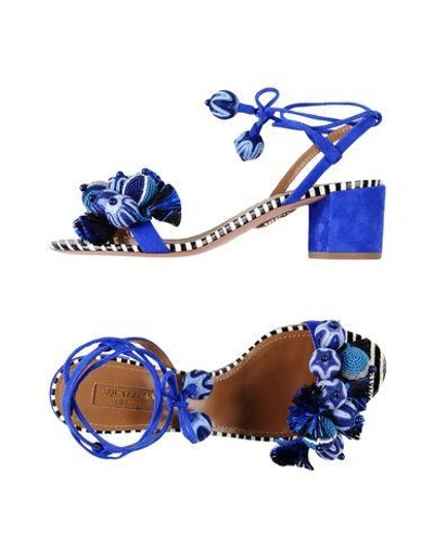 Aquazzura Sandals In Bright Blue