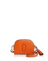 Marc Jacobs Shutter Small Leather Crossbody In Mandarin/gold