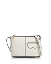 Marc Jacobs The Side Sling Leather Crossbody Bag - White In White Glow/gold