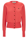 Vivienne Westwood Logo-embroidered Cotton Cardigan In Red
