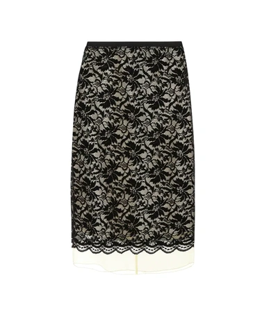 Marc Jacobs Lace Overlay Skirt In Light Yellow