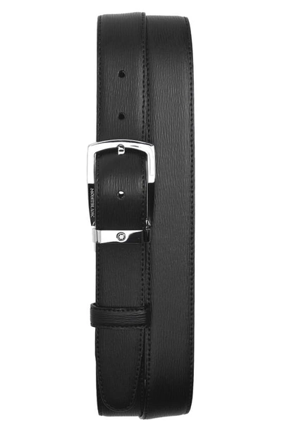 Montblanc Westside Reversible Sartorial Leather Belt In Black