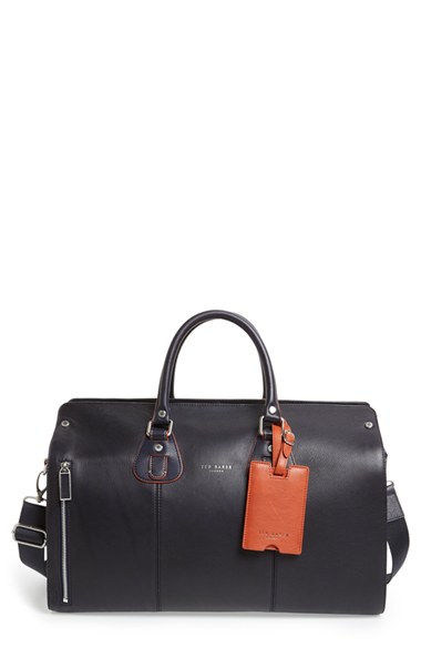 Ted Baker 'colbad' Leather Duffel Bag In Navy | ModeSens