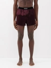 Tom Ford Silk Satin Boxer Briefs In Bordeaux