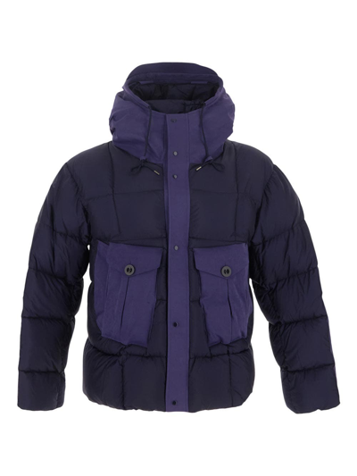 Ten C Tempest Combo Down Jacket In Blue | ModeSens