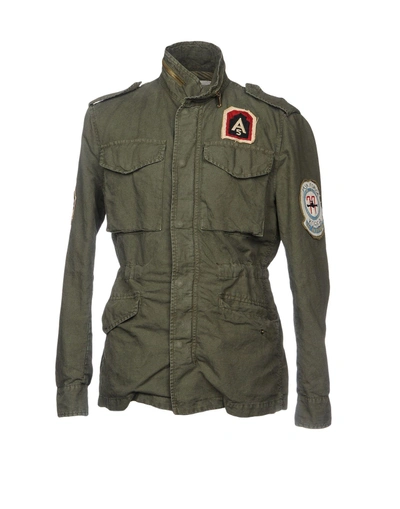 Original Vintage Style Jacket In Military Green