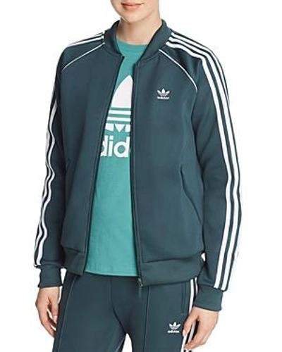 Adidas Originals Adidas  Superstar Track Jacket - Green In Green