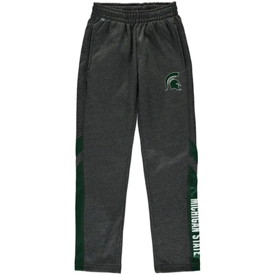 Colosseum Kids' Youth  Heathered Charcoal Michigan State Spartans Fleece Pants
