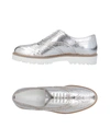 Hogan Lace-up Shoes In Silver