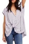 Free People Aster Henley Top In Lilac
