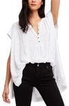 Free People Aster Henley Top In White