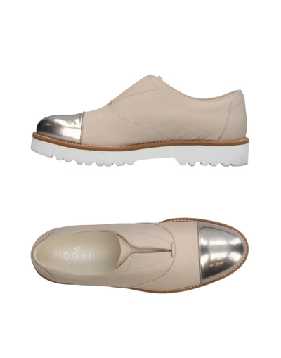 Hogan Loafers In Beige