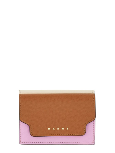 Marni Tri-fold Wallet In Pink
