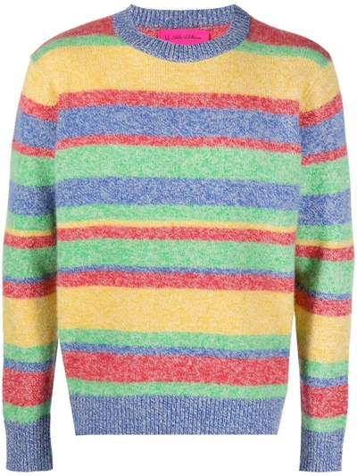 The Elder Statesman Multicolour Marled Stripe Cashmere Sweater