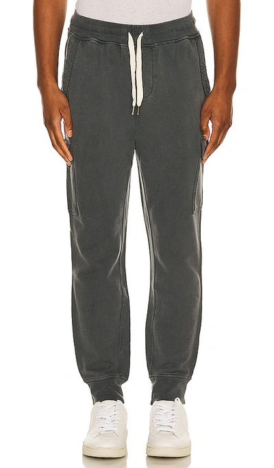 Rails Trent Tapered French Terry Cargo Sweatpants In Charcoal Frost
