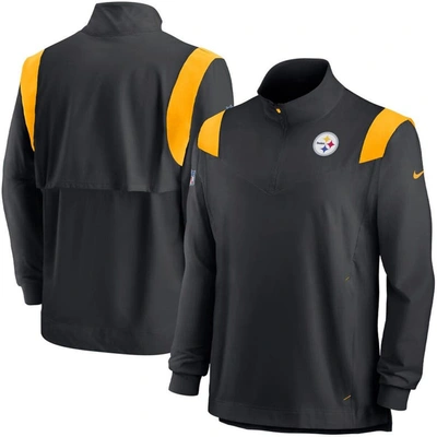 Nike Men's Repel Coach (nfl Pittsburgh Steelers) 1/4-zip Jacket In Black