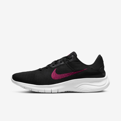 Nike Women's Flex Experience Run 11 Next Nature Running Sneakers From Finish Line In Black/rush Pink/white