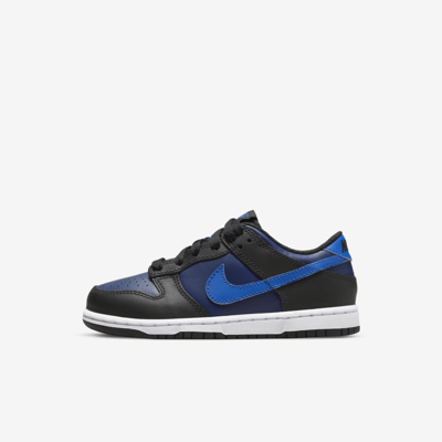 Nike Kids' Dunk Low "midnight Navy" Sneakers In Midnight Navy,black,game Royal