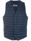 Herno Quilted Waistcoat In Blue