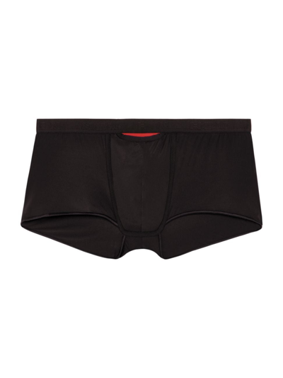 Hom Men's Plume Up Nylon-stretch Trunks In Black