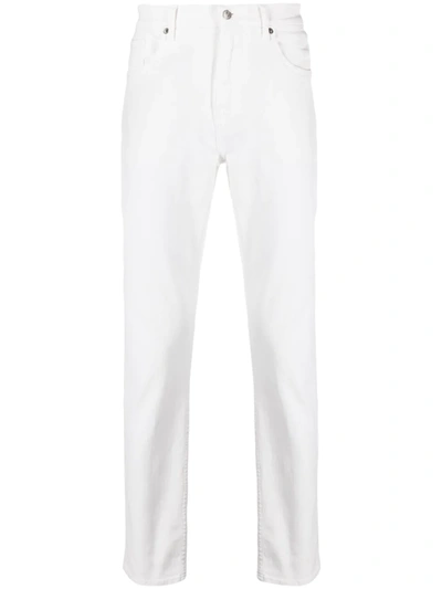 7 For All Mankind Straight-leg White-wash Jeans
