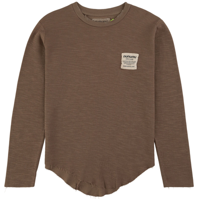 Nununu Basic Layer Ripped Branded T-shirt Earth Brown