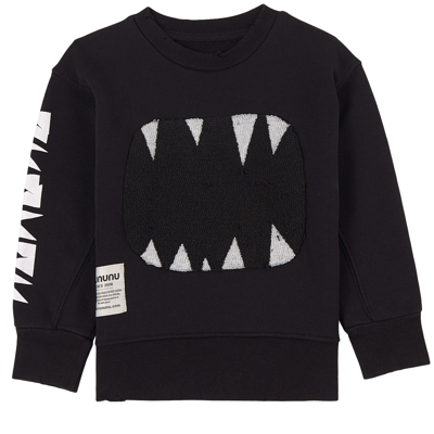 Nununu Fuzzy Roar Branded Graphic Sweatshirt Black
