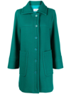 P.a.r.o.s.h Parosh Single-breasted Coat In Verde Salvia
