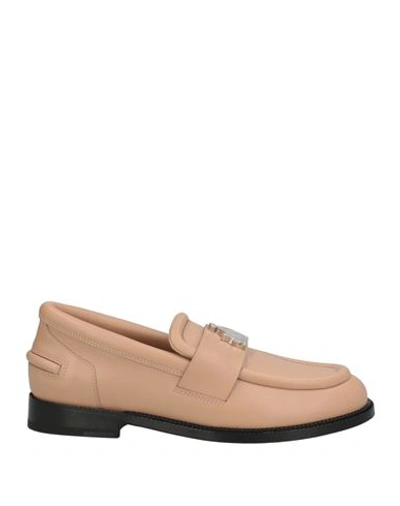 Lanvin Logo-plaque Detail Loafers In Pink