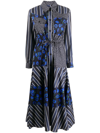 Kenzo Graphic-print Cotton Midi Shirt Dress In Midnight Blue