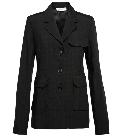 Victoria Beckham Three Button Single-breasted Jacket In Black