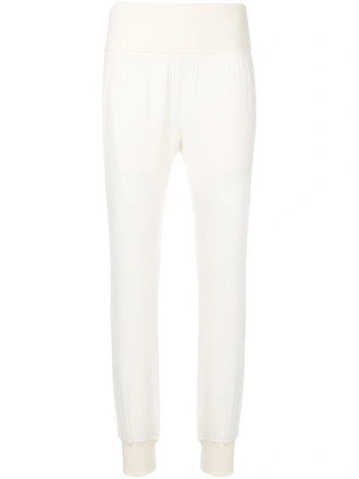 Theory Ribbed Details Joggers In White