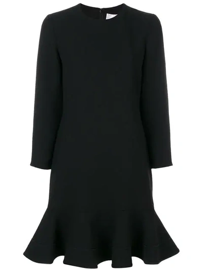 Victoria Victoria Beckham Zigzag Stitch Hem Shift Dress In Black