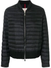 Moncler Classic Padded Bomber Jacket In Blue