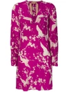 N°21 Nº21 Crane Print Dress - Pink