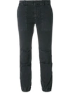 Nili Lotan Cropped Fitted Trousers In Grey