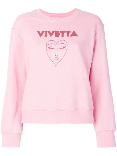 Vivetta Logo Print Sweatshirt - Pink