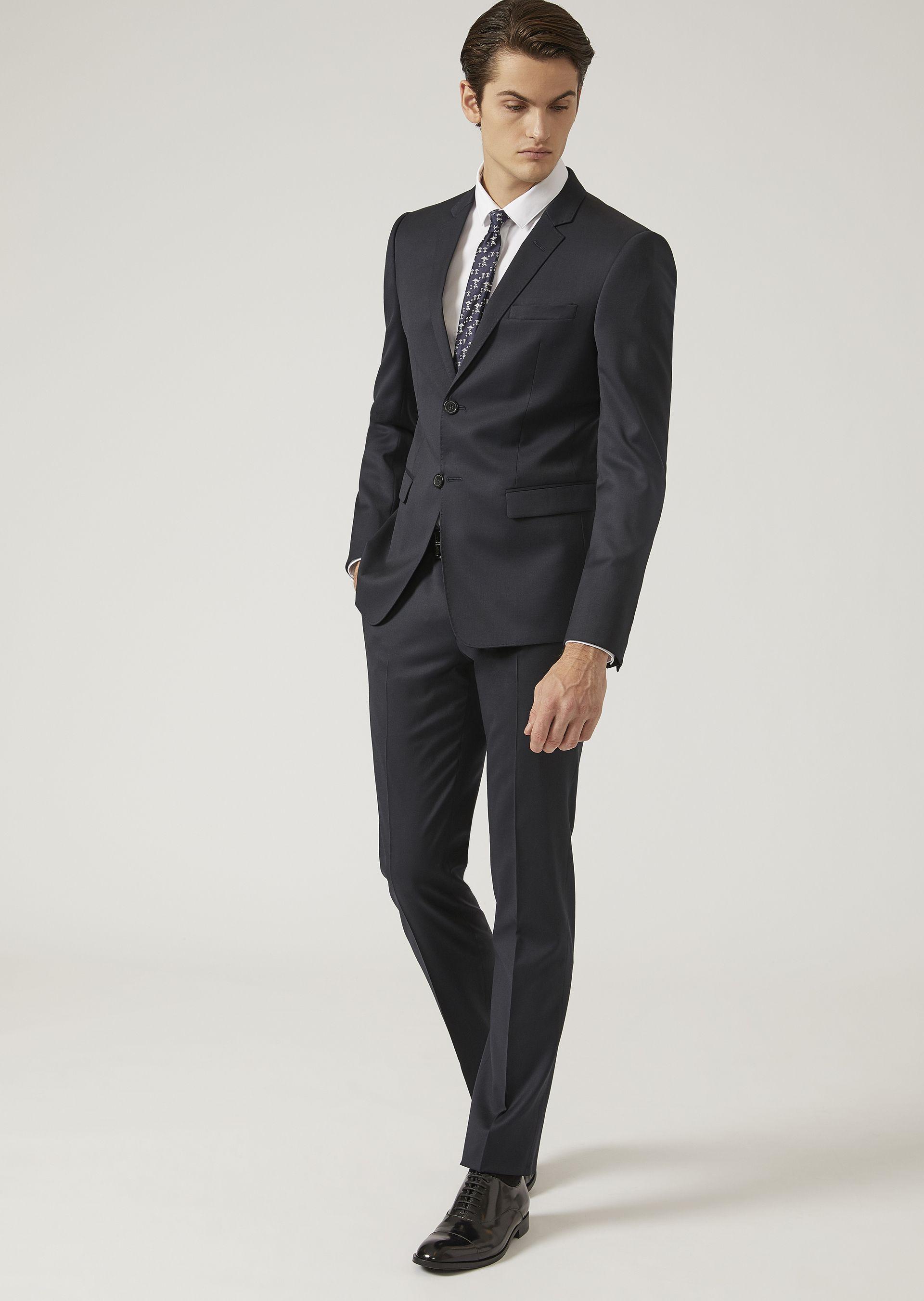 armani suit navy blue