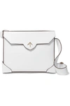 Manu Atelier Bold Large Leather Shoulder Bag In White