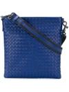 Bottega Veneta Cobalt Blue Intrecciato Small Messenger Bag