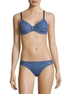 Chantelle Revele Moi Perfect Fit Underwire Bra In Blue Jeans