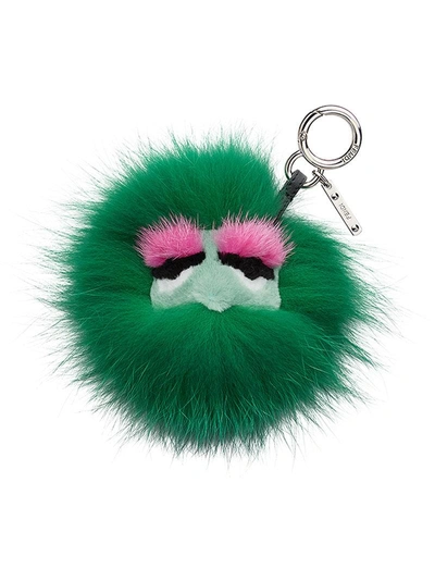 Fendi Green Fur Bag Bugs Keychain