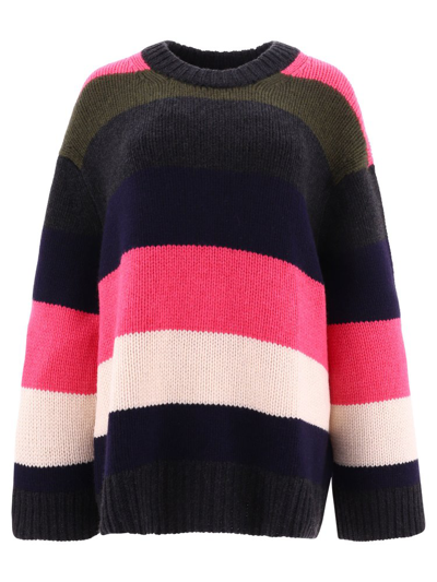 Khaite Jade Oversized Striped Cashmere Sweater In Multicolor